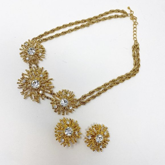 491 Vintage Avon Kenneth Jay Lane collar necklace "Regal Riches" set - Picture 1 of 10